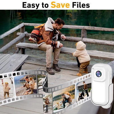 Portable Body Camera Sport DV With Screen Video Recording Camera Action Cam White 1Set