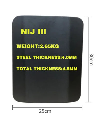 2PCS/lot AK47 M43 7.62mm Stand Alone Anti Ballistic Plate Bulletproof Backpack Panel Bullet Proof Steel Inserts With Test Report