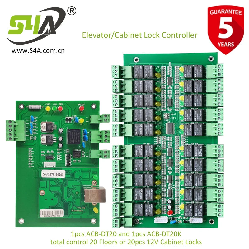 20 Floors Elevator Access Control Board Lift Access Controller Panel for 40 Floors