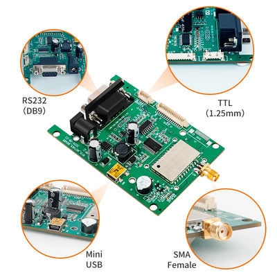 Fonkan 860-960Mhz UHF RFID Module Long Range Reader TTL UART Module with 1 Port Antenna Android SDK for Access Control