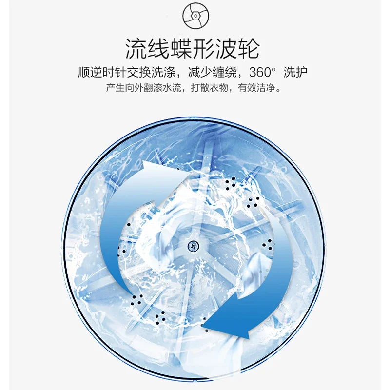 New household 8KG double barrel double cylinder semi-automatic washing machine large capacity small washing machine