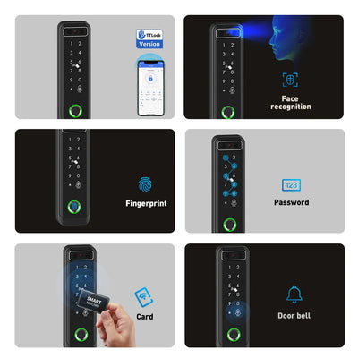 Rainproof TTLock APP Smart 3D Face Recognition Standalone Access Controller Reader Support Fingerprint Card Password