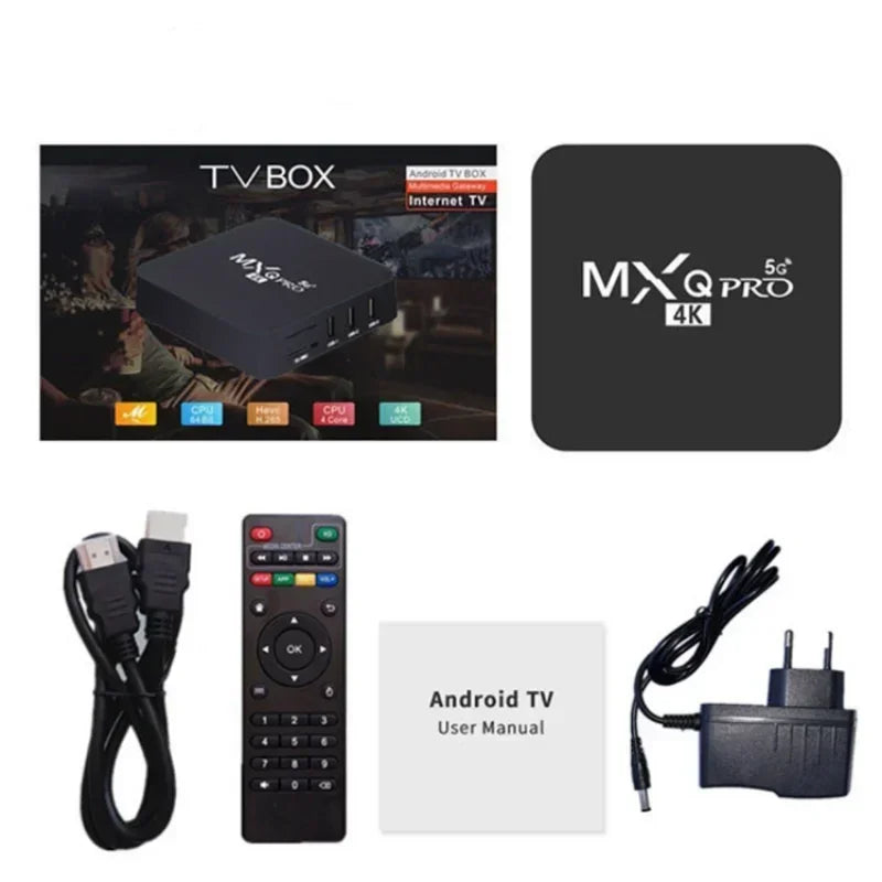 MXQ PRO TV BOX Android 11.0 S905L 2.4G&5G WiFi Original Quad Core 16GB RAM 256GB ROM Youtube Media Player Mxq Pro 4K Set Top Box