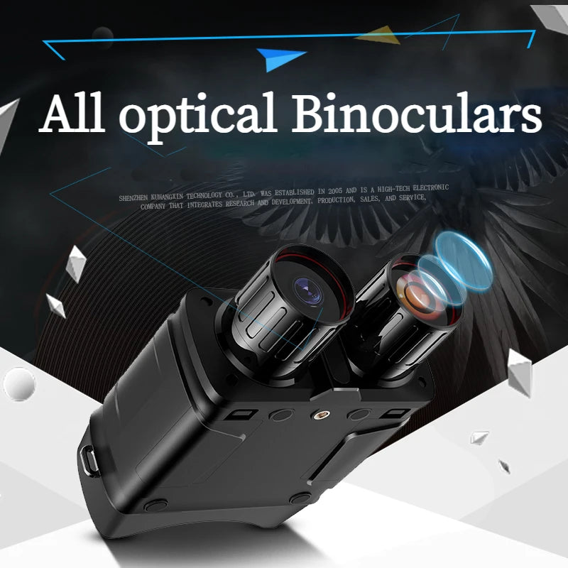 New Night vision instrument 10x zoom night vision instrument 4-inch large screen 5K day and night dual binoculars for recording