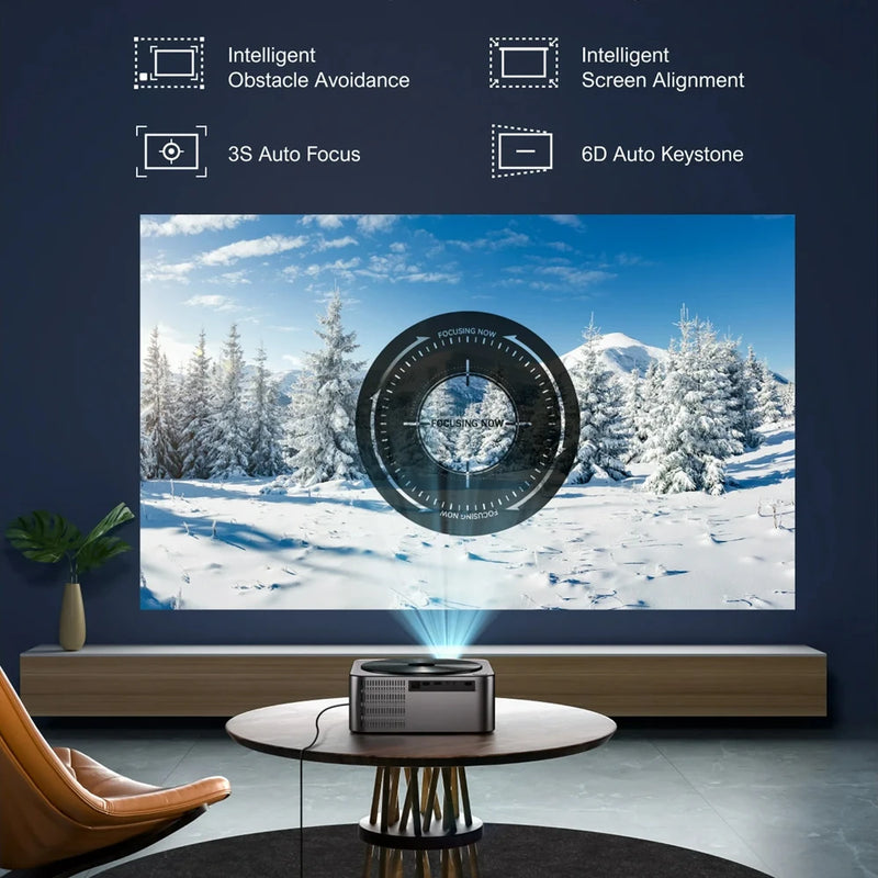 Vivicine K8 5G WiFi 1920x1080 Full HD 1080p 4K Projector,Dust-proof Auto Focus HDR10 LED Home Movie Game Proyector Beamer