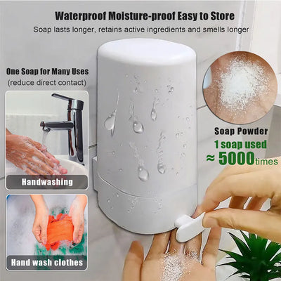 Portable Wall-mounted Soap Powder Grinder Box, Waterproof, 3-level, Adjustable, Bathroom, Hand Washing Tool