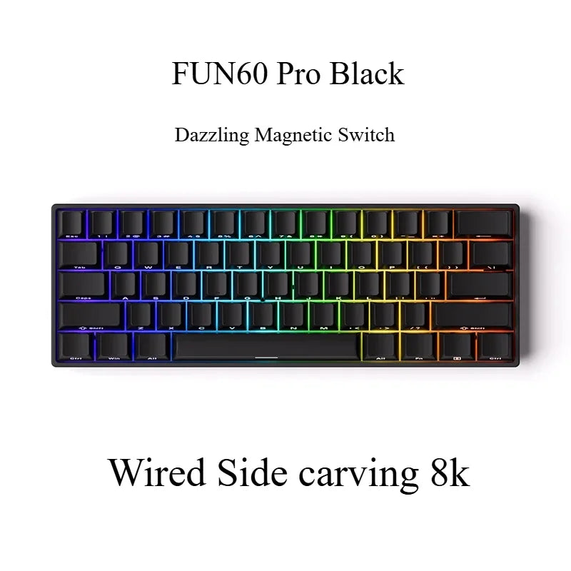 Monsgeek FUN60/FUN60 Pro Magnetic Switch TMR Dual 8K Mechanical Keyboards Return Customized Gaming Keyboard PC E-sports Gifts