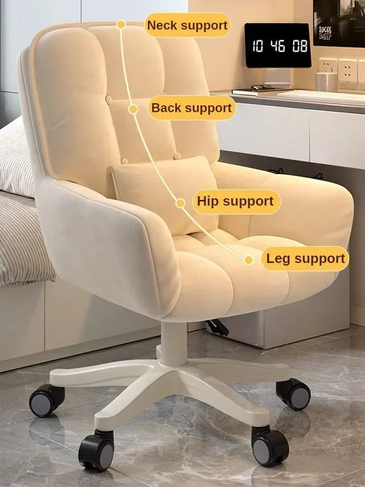 360 ° Rotatable Office Chair Height Adjustable Relax Chairs Ergonomic Computer Backrest Chair Comfortable Living Room Chairs