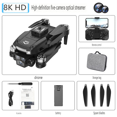EBOYU JS2 Brushless Motor RC Drone ESC 8K WiFi FPV 3 Cams 4 sides Avoid Obstacle Optical Flow Altitude Hold RC Quadcopter Toys
