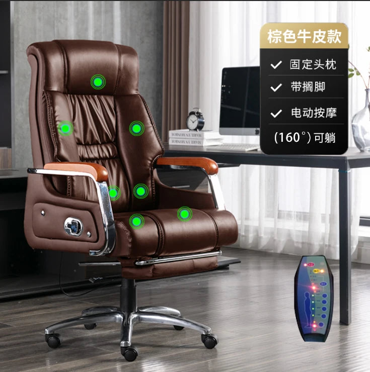 Living Room Leather Office Chair Comfortable Executive Long Sitting Solid Color Gaming Chair Lift Sillas De Oficina Furniture