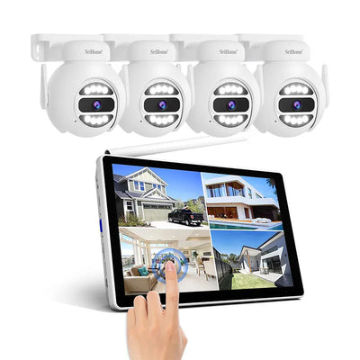 Srihome Wireless CCTV System WiFi Camera Kit 5MP Outdoor IP Cameras Security Protection Audio 2-8CH NVR Video Surveillance Set