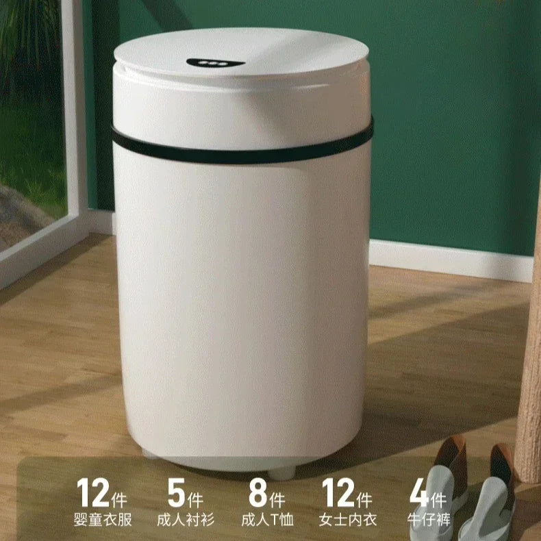 Mini Household Small Washing Machine - Washing and Draining Integrated, Semi-automatic, Single Barrel with Drying Function.