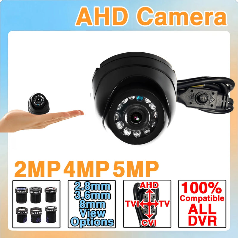 4.8CM Super Mini Ultra HD Small Indoor CVBS/TVI/CVI CCTV AHD Dome Camera 4in1 1080P 4MP 5MP 4K OSD Menu for Home Security Video