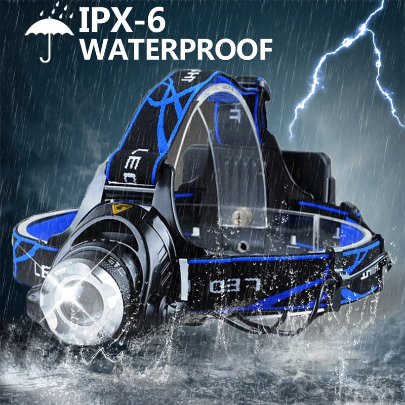 Led Headlamp L2/T6 Zoomable Headlight Head Torch Flashlight Head lamp by 18650 battery for Fishing Hunting Headlamps