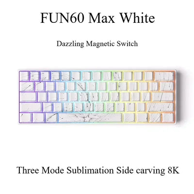 Monsgeek FUN60/FUN60 Pro E-sports Magnetic Switch Gaming Keyboard Dual 8K RT Emergency Stop Customized Mechanical Keyboards Gift