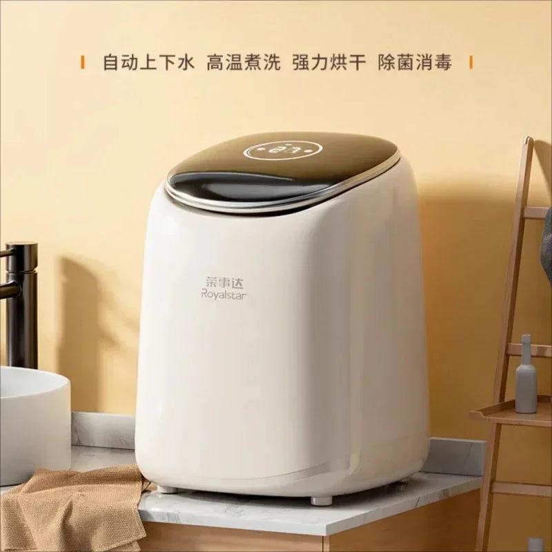 Small Mini Fully Automatic Underwear & Socks Washing Machine - Dedicated with Washing and Drying Function