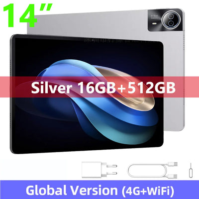 Nenmone Mpad15 Super Large Screen Real 14 inch Tablet Android 14 Dual 4G Phone Call 16GB+512GB Tablets 14" 5G WiFi FM 12000mAh