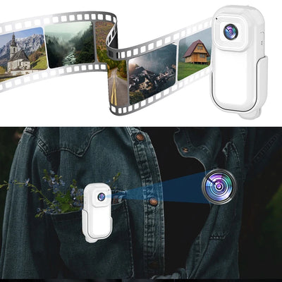 Portable Body Camera Sport DV With Screen Video Recording Camera Action Cam White 1Set