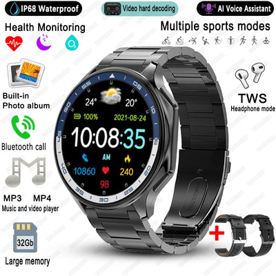 2025 New For OPPO Watch X High-End Business Watch Men 32G Memory Video Playback Smart Watch Sports Fitness Waterproof Bracelet