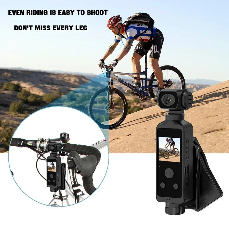 270° Rotatable Lens 4K Ultra HD Pocket Action Camera Built in WIFI Vlog Mini Sports Camer Waterproof Case Helmet Travel Camera