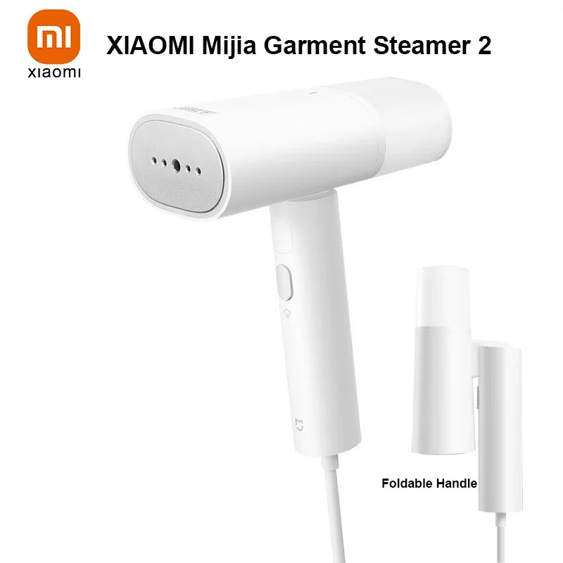 Original XIAOMI Mijia Garment Steamer 2, Portable Handheld Steam Iron for Clothes Foldable Handle Ironing Machine for Travel