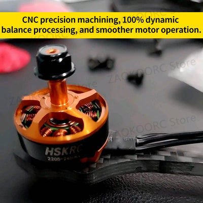 1/2/4PCS HSKRC 2205 2450KV Brushless Motor Engine 3-4S Lipo For RC FPV 5inch Freestyle Racing Drone Quadcopter Original