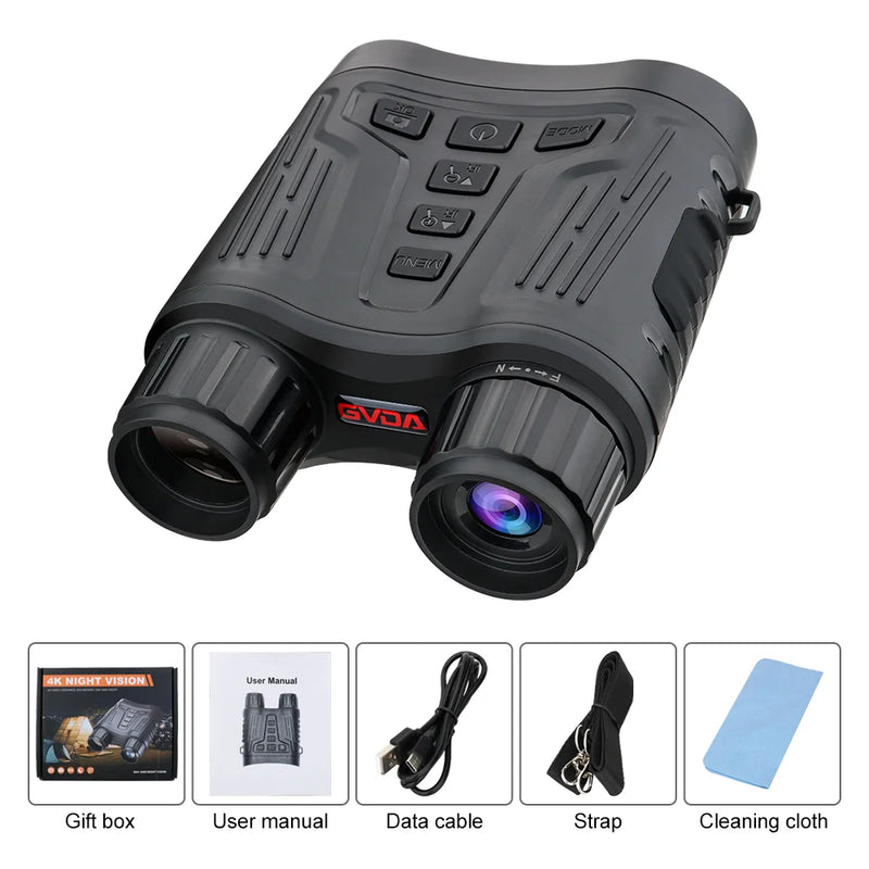 GVDA 4K Night Vision Binoculars Camera Device Infrared Digital Hunting Camping Telescope 8X Zoom Outdoor Night Vision Goggles