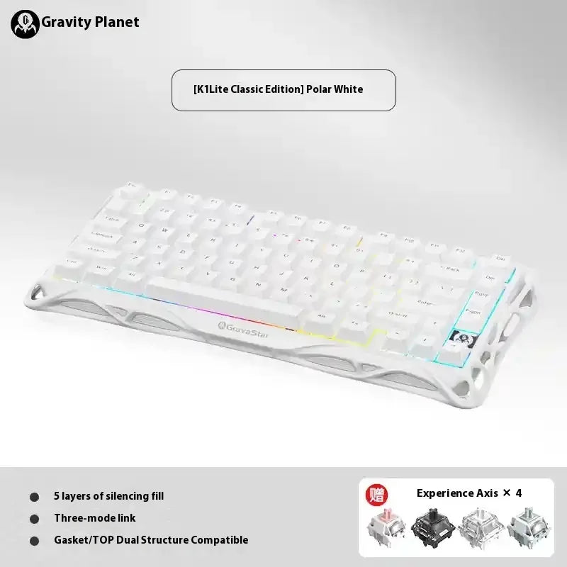 New MAITA Breaking The Cocoon 75K1Pro Mechanical Keyboard Competition Blog Aluminum Alloy Manufacturing Wireless Gaming Esports