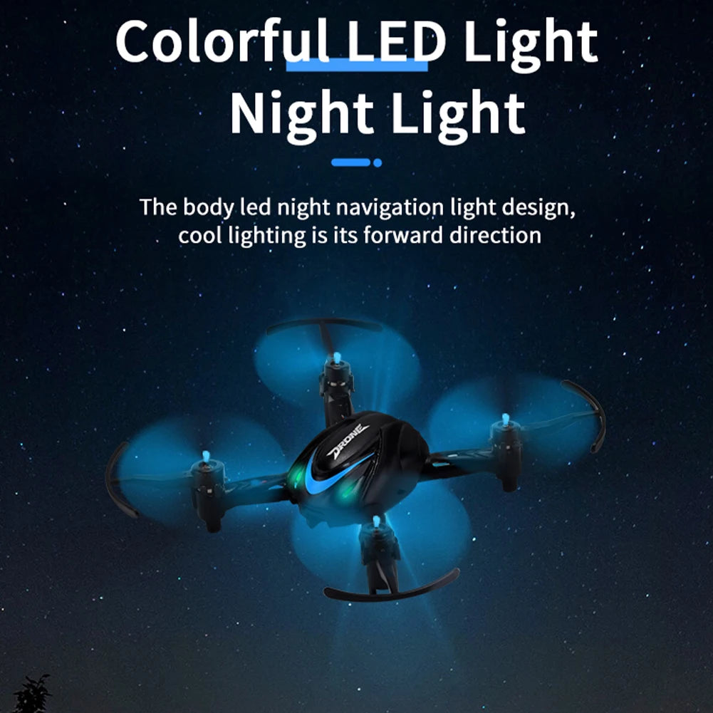 Remote Control Quadcopter LED Fuselage Night Light RC Aircraft One Button Take Off/Landing 3.7V 200mAh Lithium Battery Kids Toys