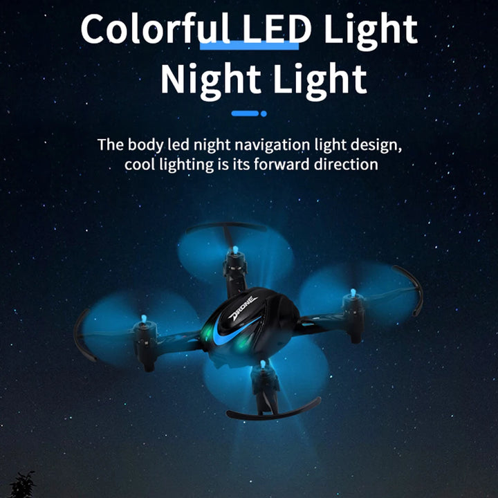 Remote Control Quadcopter LED Fuselage Night Light RC Aircraft One Button Take Off/Landing 3.7V 200mAh Lithium Battery Kids Toys