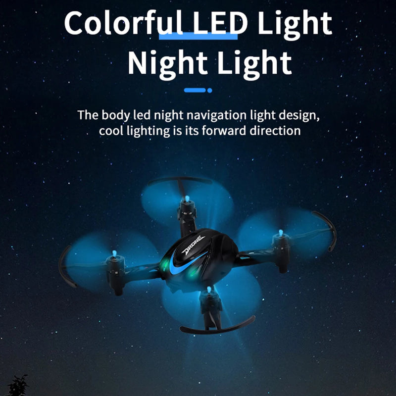 Remote Control Quadcopter LED Fuselage Night Light RC Aircraft One Button Take Off/Landing 3.7V 200mAh Lithium Battery Kids Toys