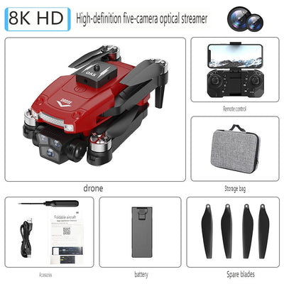 EBOYU JS2 Brushless Motor RC Drone ESC 8K WiFi FPV 3 Cams 4 sides Avoid Obstacle Optical Flow Altitude Hold RC Quadcopter Toys