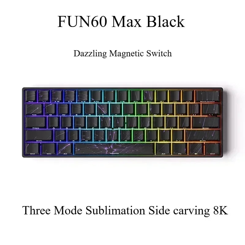 Monsgeek FUN60/FUN60 Pro E-sports Magnetic Switch Gaming Keyboard Dual 8K RT Emergency Stop Customized Mechanical Keyboards Gift