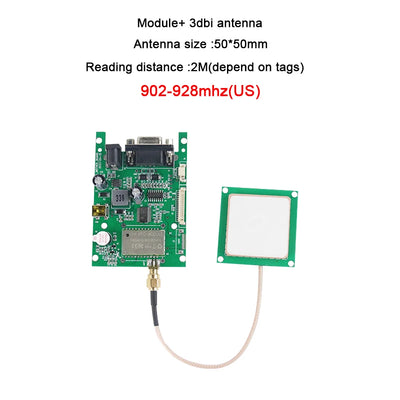 Fonkan 860-960Mhz UHF RFID Module Long Range Reader TTL UART Module with 1 Port Antenna Android SDK for Access Control