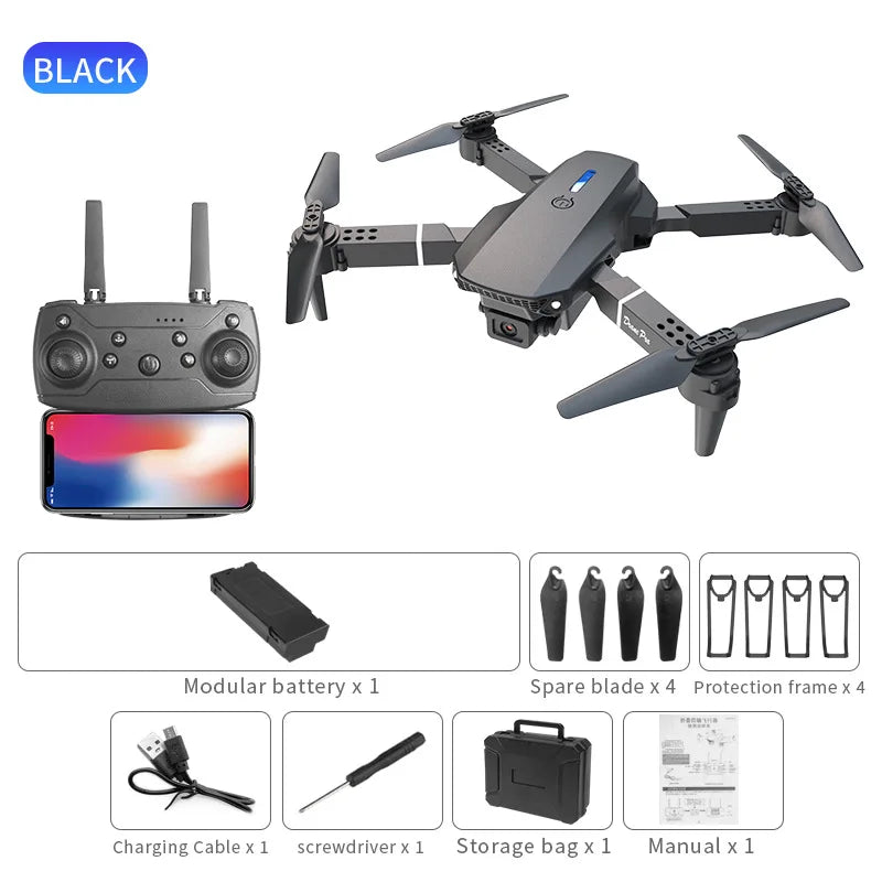 Factory wholesale Cheap E88 Pro Hot Sales 13 Minutes Flying Battery Long Range 4K Dual Camera Portable Small Foldable RC Drone