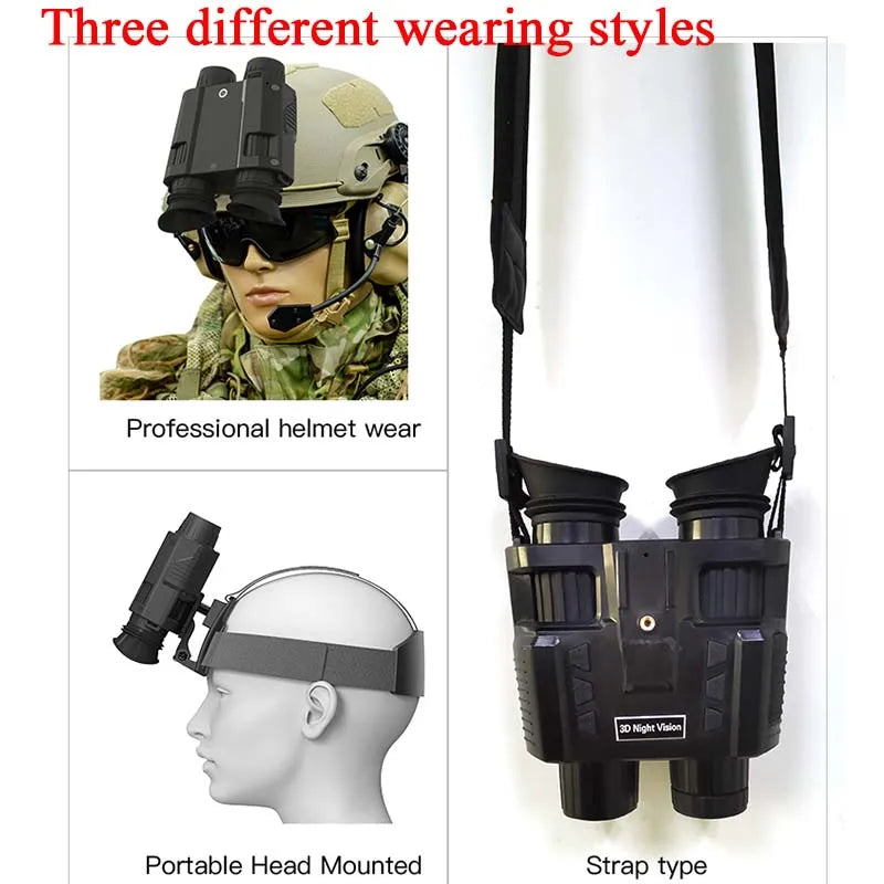 NV8160/R18/R19/R7/NV8000 1080P Night Vision Binoculars 4X Digital Zoom Infrared Head Mounted Camera for Hunting Tactics Goggle