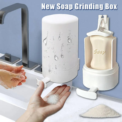 Portable Wall-mounted Soap Powder Grinder Box, Waterproof, 3-level, Adjustable, Bathroom, Hand Washing Tool