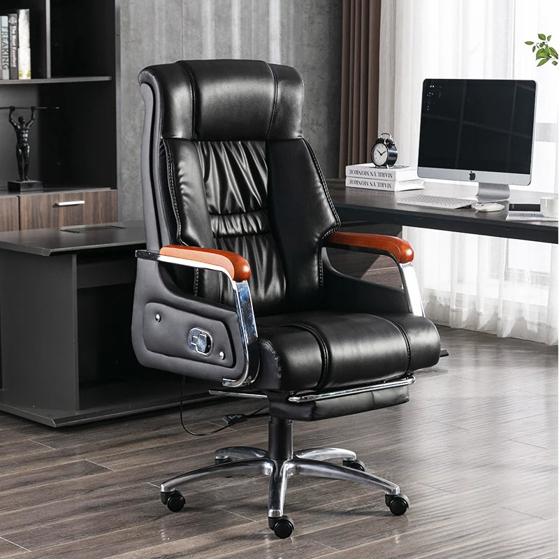 Living Room Leather Office Chair Comfortable Executive Long Sitting Solid Color Gaming Chair Lift Sillas De Oficina Furniture