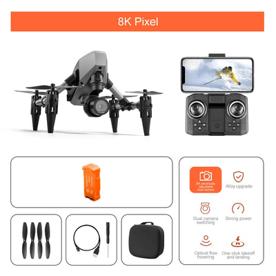 HYRC XD1 RC Drone with 8K Dual Cameras Professional Aerial Photography HD Quadcopter Brushless Motors Remote Control Dron Toys