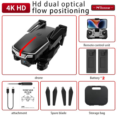 H1 Drone 4K HD Professional Dual Camera Optical Flow Localization Aerial Photography RC Foldable Quadcopter Kid Toy WIFI FPV