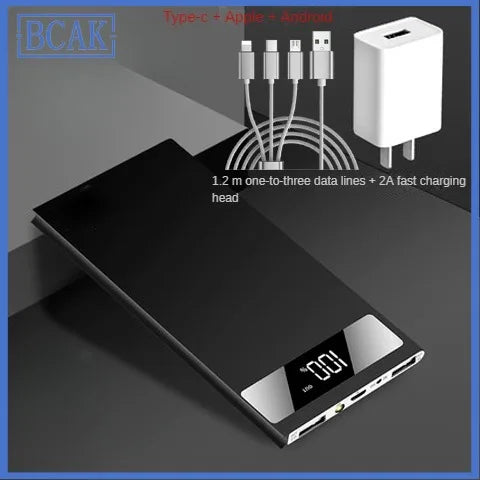 Large capacity power bank rated 10000mAh Android ultra-thin mobile phone universal mobile power bank BCAK