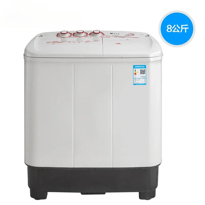 New household 8KG double barrel double cylinder semi-automatic washing machine large capacity small washing machine