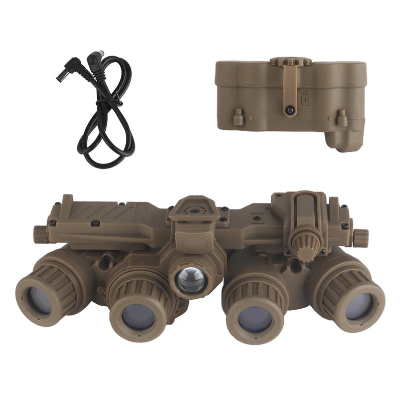 GPNVG 18 Night Vision Goggle Four-Eye Night Vision Device Model Dummy Binoculars Airsoft Hunting Binoculars for Cosplay Games