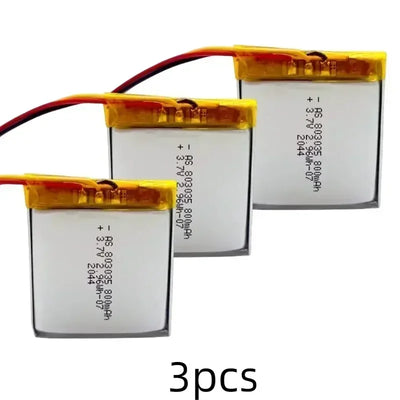 803035 3.7V 800mAh Lithium Polymer Lipo Rechargeable Battery For MP3 MP4 MP5 GPS Mobile Phone Camera Bluetooth Headset Speaker