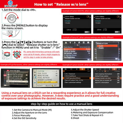 Lightdow Fixed Focus 500mm F6.3 Telephoto Manual Mirror Lens With T2 Mount Adapter Ring for Nikon Canon Pentax Sony DSLR Cameras