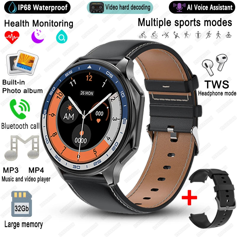 2025 New For OPPO Watch X High-End Business Watch Men 32G Memory Video Playback Smart Watch Sports Fitness Waterproof Bracelet
