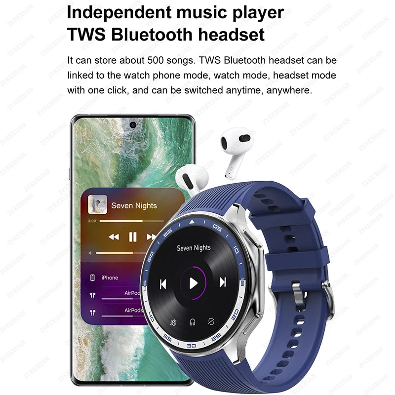 2025 New For OPPO Watch X High-End Business Watch Men 32G Memory Video Playback Smart Watch Sports Fitness Waterproof Bracelet