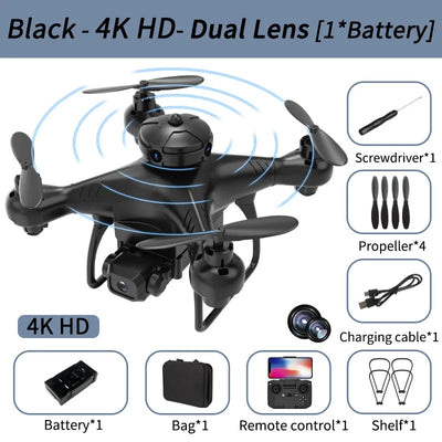 CS8 Mini Drone with 4k Dual Camera Optical Flow Location Smart Obstacle Avoidance RC Drone Toys for Kids