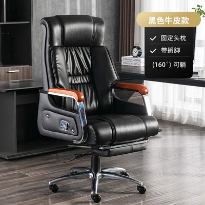 Living Room Leather Office Chair Comfortable Executive Long Sitting Solid Color Gaming Chair Lift Sillas De Oficina Furniture
