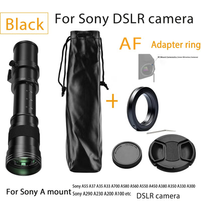 Lightdow Telephoto Lens 420-800mm f 8.3 Manual Zoom Lenses for Canon EOS R1 Nikon D850 D7500 D3400 D750 D810 DSLR Camera Lens